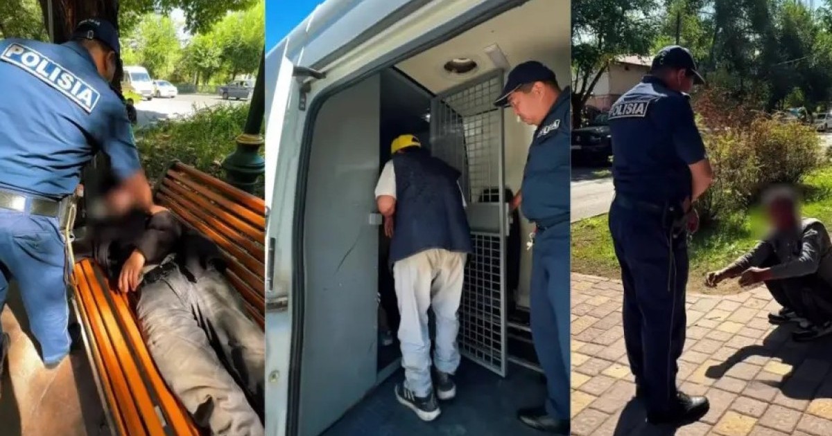 Полиция Алматы рассказала куда доставляют бездомных с улиц