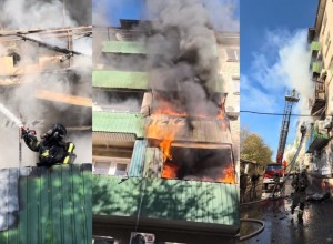В Атырау при пожаре в пятиэтажке спасли семь человек, включая ребенка