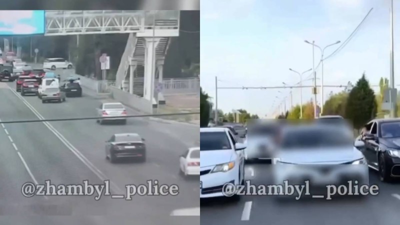 Кортеж из выпускников устроил беспредел на дорогах Тараза