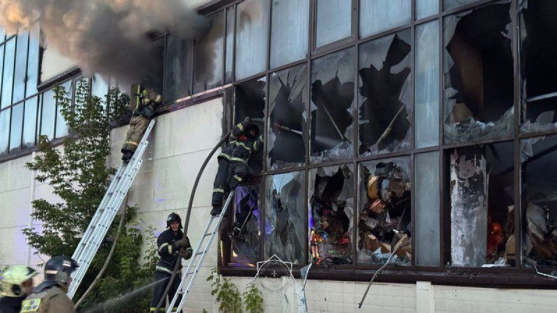 Рынок сгорел в Астане