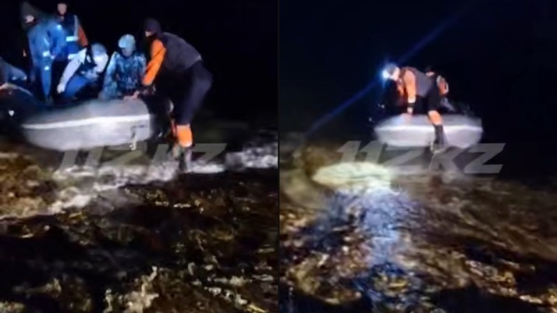 Сильный ветер унес лодку с тремя людьми в Каспийское море